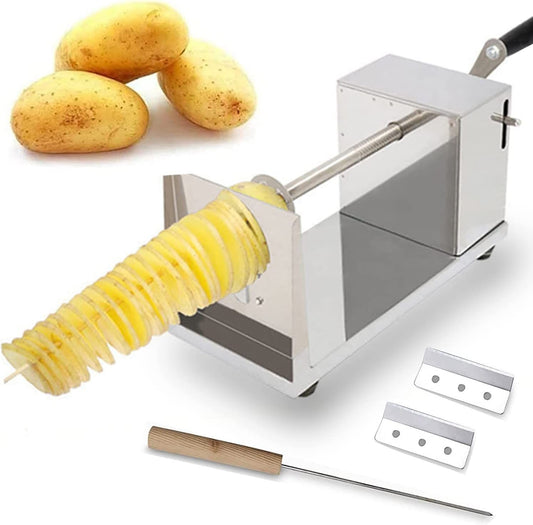 Tornado Potato Spiral Cutter, Manual Stainless Steel Potatoes Twister Slicer