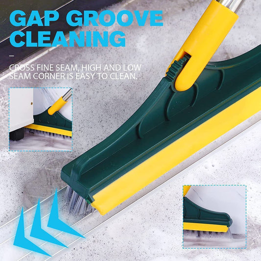 Broom Wiper 2in1 Dual Purpose Cleaning Tool Strong Bristles Easy Floor Sweeping Durable Design Convenient Daily Use
