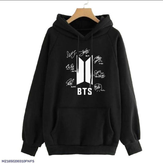 1 Pc Women's Stitched Fleece Printed Pullover Hoodie