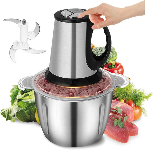 Falari 3L Electric Meat Grinder – Stainless Steel Chopper & Food Processor with 3 Speeds for Meat, Veggies, Fruits & Nuts | Detachable & Washable.