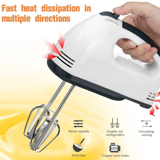 Electric Hand Mixer – Handheld Beater for Cake, Eggs & Baking | Small Electric Cake & Egg Mixer.