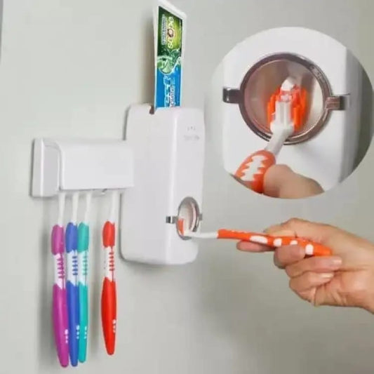 Toothpaste Dispenser And Brush Holder