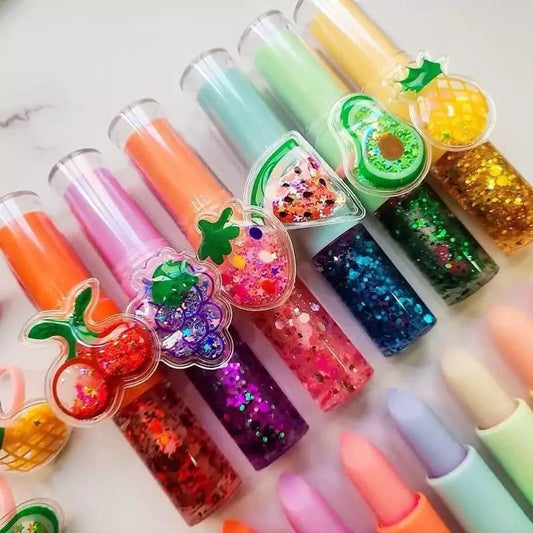 GLOSSY FINISH 2 IN 1 LIP BALM & LIP OIL – PACK OF 2  – SHADES OF PINK