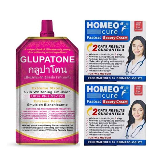 GLUPATONE Emulsion 50ml & HomeoCure Beauty Cream