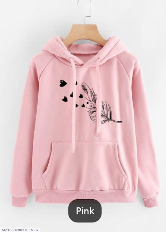 Women’s Stitched Fleece Printed Pullover Hoodie