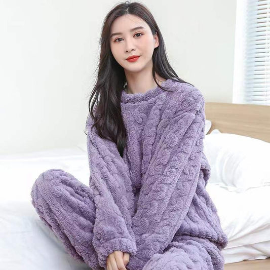 2025 New Winter Unisex Jacquard Flannel Warm Suit
