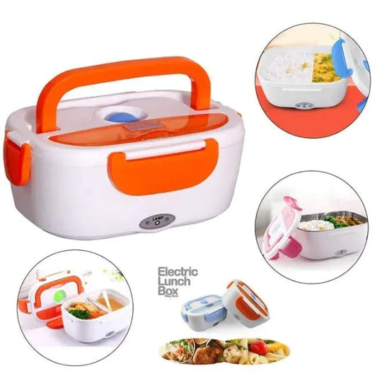 Waterproof Portable Electric Heating Lunch Box – Compact, Travel-Friendly Food Warmer (Random Color).