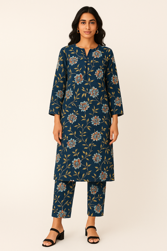 2Pc Stitched ladies dress - Trendy, Comfortable, linen dress Easy to Wear casual dress , dress for ladies