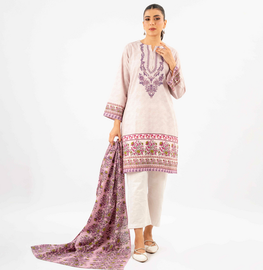 Maahru Khaddar Unstitched 2 Piece Suit For Women